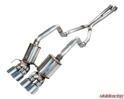 AWE Tuning Touring Edition Axleback Chrome Silver Tips Chevrolet Corvette C6 6.2L 2009-2013 - 3015-42662