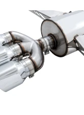 AWE Tuning Touring Edition Exhaust | 3" Diameter | 4.5" Triple Chrome Silver Tips Honda Civic Type R 2017-2021                                     - 3015-42666 - Image 2