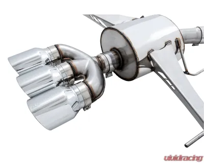 AWE Tuning Touring Edition Exhaust | 3" Diameter | 4.5" Triple Chrome Silver Tips Honda Civic Type R 2017-2021 - 3015-42666