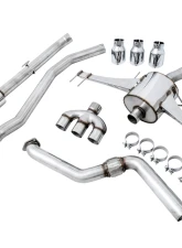 AWE Tuning Touring Edition Exhaust | 3" Diameter | 4.5" Triple Chrome Silver Tips Honda Civic Type R 2017-2021                                     - 3015-42666 - Image 3