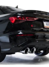 AWE Tuning Touring Edition Exhaust | 4.5" Quad Chrome Silver Tips Audi S3 2022-2024                                     - 3015-42897 - Image 5