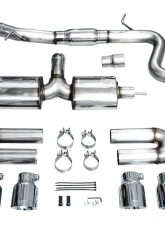 AWE Tuning Touring Edition Exhaust | 4.5" Quad Chrome Silver Tips Audi S3 2022-2024                                     - 3015-42897 - Image 8