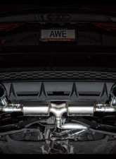 AWE Tuning Touring Edition Exhaust | 4.5" Quad Chrome Silver Tips Audi S3 2022-2024                                     - 3015-42897 - Image 9