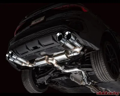 AWE Tuning Touring Edition Exhaust | 4.5" Quad Chrome Silver Tips Audi S3 2022-2024 - 3015-42897