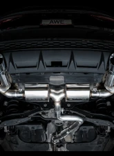 AWE Tuning Touring Edition Exhaust | 4.5" Quad Chrome Silver Tips Audi S3 2022-2024                                     - 3015-42897 - Image 12