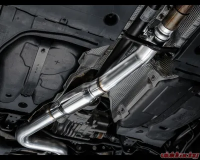 AWE Tuning Touring Edition Exhaust | 4.5" Quad Chrome Silver Tips Audi S3 2022-2024 - 3015-42897