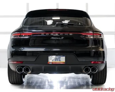 AWE Tuning Touring Edition Cat Back Exhaust | 3" Diameter | 4.5" Quad Chrome Silver Tips Porsche Macan 2019-2021 - 3015-42951
