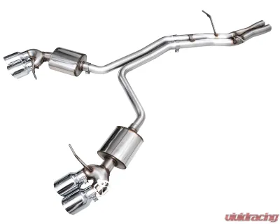 AWE Tuning Touring Edition Cat Back Exhaust | 3" Diameter | 4.5" Quad Chrome Silver Tips Porsche Macan 2022-2024 - 3015-42952