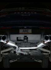 AWE Tuning Touring Edition Cat Back Exhaust | 3" Diameter | 4.5" Quad Chrome Silver Tips Porsche Macan 2022-2024                                     - 3015-42952 - Image 9