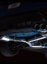 AWE Tuning Touring Edition Exhaust | 3" Diameter | 4" Quad Chrome Silver Tips Subaru WRX 2022-2025                                     - 3015-42979 - Image 3