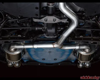 AWE Tuning Touring Edition Exhaust | 3" Diameter | 4" Quad Chrome Silver Tips Subaru WRX 2022-2025 - 3015-42979