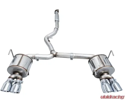 AWE Tuning Touring Edition Exhaust | 3" Diameter | 4" Quad Chrome Silver Tips Subaru WRX 2022-2025 - 3015-42979