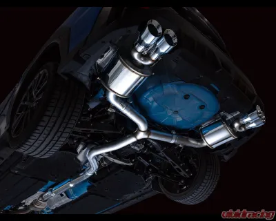 AWE Tuning Touring Edition Exhaust | 3" Diameter | 4" Quad Chrome Silver Tips Subaru WRX 2022-2025 - 3015-42979
