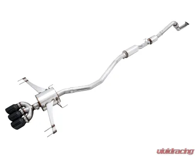 AWE Tuning Touring Edition Exhaust | 3" Diameter | 4.5" Triple Diamond Black Tips Honda Civic Type R 2017-2021 - 3015-43000