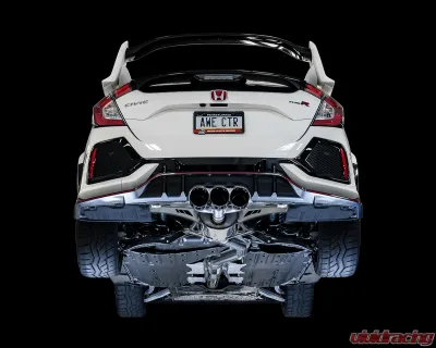 AWE Tuning Touring Edition Exhaust | 3" Diameter | 4.5" Triple Diamond Black Tips Honda Civic Type R 2017-2021 - 3015-43000