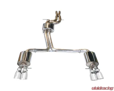 AWE Tuning Touring Edition Exhaust | 2.5" Diameter | 3.54" Quad Chrome Silver Tips Audi S5 2008-2012 - 3015-43028