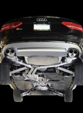 AWE Tuning Touring Edition Exhaust | 2.5" Diameter | 3.54" Quad Chrome Silver Tips Audi S5 2008-2012                                     - 3015-43028 - Image 2