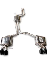 AWE Tuning Touring Edition Exhaust | 2.5" Diameter | 4" Quad Diamond Black Tips Audi SQ5 2014-2017                                     - 3015-43056 - Image 3