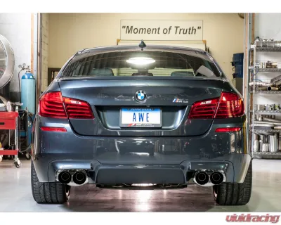 AWE Tuning Touring Edition Axle Back Exhaust | 3" Diameter | 4" Quad Diamond Black Tips BMW M5 2013-2016 - 3015-43066