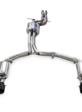 AWE Tuning Touring Edition Exhaust | 2.5" Diameter | 4" Quad Diamond Black Tips Audi A7 Quattro 2016-2018                                     - 3015-43074 - Image 2