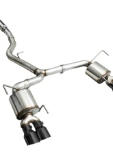 AWE Tuning Touring Edition Exhaust | 3" Diameter | 4" Quad Diamond Black ips Subaru WRX 2015-2021                                     - 3015-43102 - Image 2