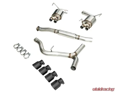 AWE Tuning Touring Edition Exhaust | 3" Diameter | 4" Quad Diamond Black ips Subaru WRX 2015-2021 - 3015-43102