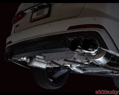AWE Tuning Touring Edition Exhaust | 3" Diameter | 4.5" Quad Diamond Black Tips Audi S7 Sportback 2020-2024|Audi S6 2020-2024 - 3015-43107