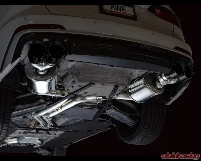 AWE Tuning Touring Edition Exhaust | 3" Diameter | 4.5" Quad Diamond Black Tips Audi S7 Sportback 2020-2024|Audi S6 2020-2024 - 3015-43107