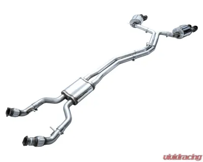 AWE Tuning Touring Edition Exhaust | 3" Diameter | 4.5" Quad Diamond Black Tips Audi S7 Sportback 2020-2024|Audi S6 2020-2024 - 3015-43107