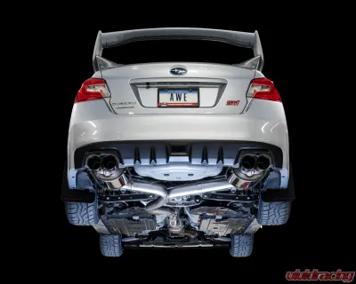 AWE Tuning Touring Edition Exhaust | 3" Diameter | 4" Quad Diamond Black ips Subaru WRX 2012-2014|Subaru WRX STI 2013-2021 - 3015-43108