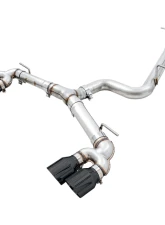 AWE Tuning Track Edition Exhaust | 3" Diameter | 4" Quad Diamond Black Tips Volkswagen Golf R 2015-2017                                     - 3015-43140 - Image 2