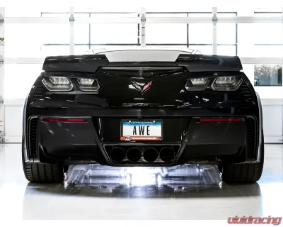 AWE Tuning Touring Edition Axle Back Exhaust | 3" Diameter | 4.5" Quad Diamond Black Tips (includes AWE Tuning AFM valve simulators) - 3015-43143