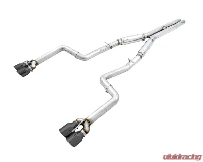 AWE Tuning Track Edition Exhaust | 3" Diameter | 4.5" Quad Chrome Silver Tips Dodge Challenger 2015-2023 - 3015-43144