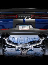 AWE Tuning Track Edition Exhaust | 3" Diameter | 4.5" Quad Chrome Silver Tips Dodge Challenger 2015-2023                                     - 3015-43144 - Image 3