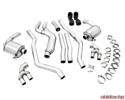 AWE Tuning Non-Resonated Touring Edition Exhaust | 3" Diameter | 4" Quad Diamond Black Tips BMW M340i 2020-2025|BMW M340i xDrive 2020-2025|BMW M440i xDrive 2021-2025|BMW M440i 2022-2025 - 3015-43156