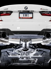 AWE Tuning Resonated Touring Edition Exhaust | 3" Diameter | 4" Quad Diamond Black Tips BMW M340i 2020-2025|BMW M340i xDrive 2020-2025|BMW M440i xDrive 2021-2025|BMW M440i 2022-2025                                     - 3015-43158 - Image 2