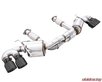 AWE Tuning Touring Edition Exhaust | 3" Diameter | 4.5" Quad Diamond Black Tips Chevrolet Corvette Stingray 2020-2025|Chevrolet Corvette E-Ray 2024-2025 - 3015-43159