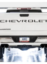 AWE Tuning 0FG Cat Back Split Rear Exit Exhaust | 3" Diameter | 4" Quad Diamond Black Tips Chevrolet Silverado 1500 2019-2025|GMC Sierra 1500 2019-2025                                     - 3015-43202 - Image 4