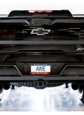 AWE Tuning 0FG Cat Back Exhaust | 3" Diameter | 4" Quad Diamond Black Tips Chevrolet Silverado 1500 2022-2025|GMC Sierra 1500 2022-2025                                     - 3015-43284 - Image 4