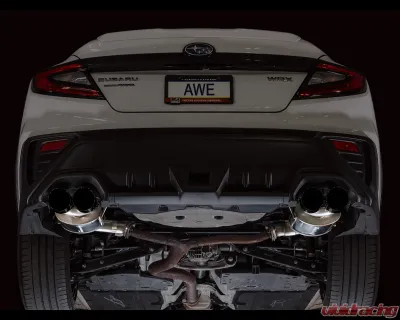 AWE Tuning Touring Edition Axleback Exhaust Diamond Black Tips Subaru WRX  2022-2025 - 3015-43424