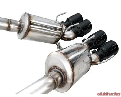 AWE Tuning Touring Edition Axleback Exhaust Diamond Black Tip Chevrolet Corvette Z06 2006-2013 - 3015-43606