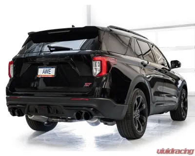 AWE Tuning Touring Edition Exhaust | 3" Diameter | 4.5" Diamond Black Tips Ford Explorer 2020-2025|Lincoln Aviator 2020-2025 - 3015-43625