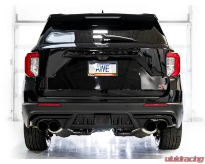 AWE Tuning Touring Edition Exhaust | 3" Diameter | 4.5" Diamond Black Tips Ford Explorer 2020-2025|Lincoln Aviator 2020-2025 - 3015-43625