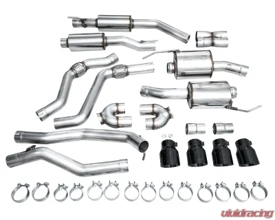 AWE Tuning Touring Edition Exhaust | 3" Diameter | 4.5" Diamond Black Tips Ford Explorer 2020-2025|Lincoln Aviator 2020-2025 - 3015-43625