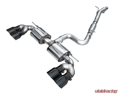 AWE Tuning Touring Edition Exhaust | 4.5" Quad Diamond Black Tips Volkswagen Golf R 2022-2024 - 3015-43658
