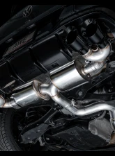 AWE Tuning Touring Edition Exhaust | 4.5" Quad Diamond Black Tips Volkswagen Golf R 2022-2024                                     - 3015-43658 - Image 2