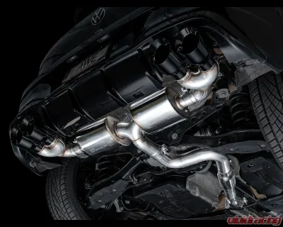 AWE Tuning Touring Edition Exhaust | 4.5" Quad Diamond Black Tips Volkswagen Golf R 2022-2024 - 3015-43658