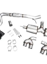 AWE Tuning Touring Edition Exhaust | 4.5" Quad Diamond Black Tips Volkswagen Golf R 2022-2024                                     - 3015-43658 - Image 12