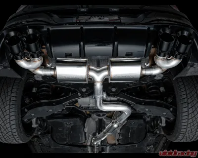 AWE Tuning Touring Edition Exhaust | 4.5" Quad Diamond Black Tips Volkswagen Golf R 2022-2024 - 3015-43658