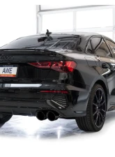 AWE Tuning Touring Edition Exhaust | 4.5" Quad Diamond Black Tips Audi S3 2022-2024                                     - 3015-43897 - Image 3